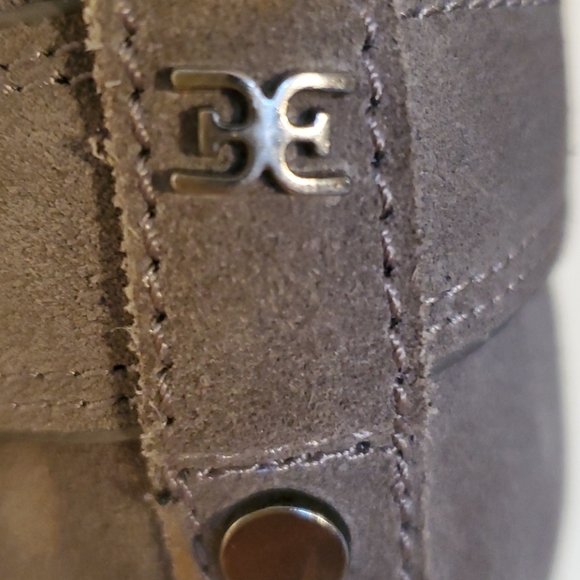 Sam Edelman Deyrn Stud Moto Gray Suede Boots - Picture 13 of 15